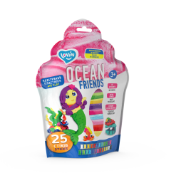 Modelēšanas mīkla (lēkājošais plastilīns) Lovin Ocean friends 25 gab.